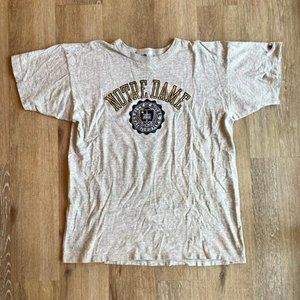 Vintage 80's Champion Heavy Weight Shirt University of Notre Dame Size XL